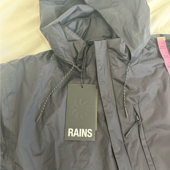 MENS RAINS Padded Nylon Coat NAVY XL - Picture 7 of 13